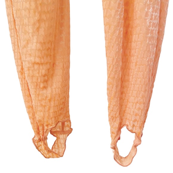 Skims Velvet Stirrup Onesie Logo One-piece Jumpsuit Peach Plus Size 2X New - Picture 12 of 15